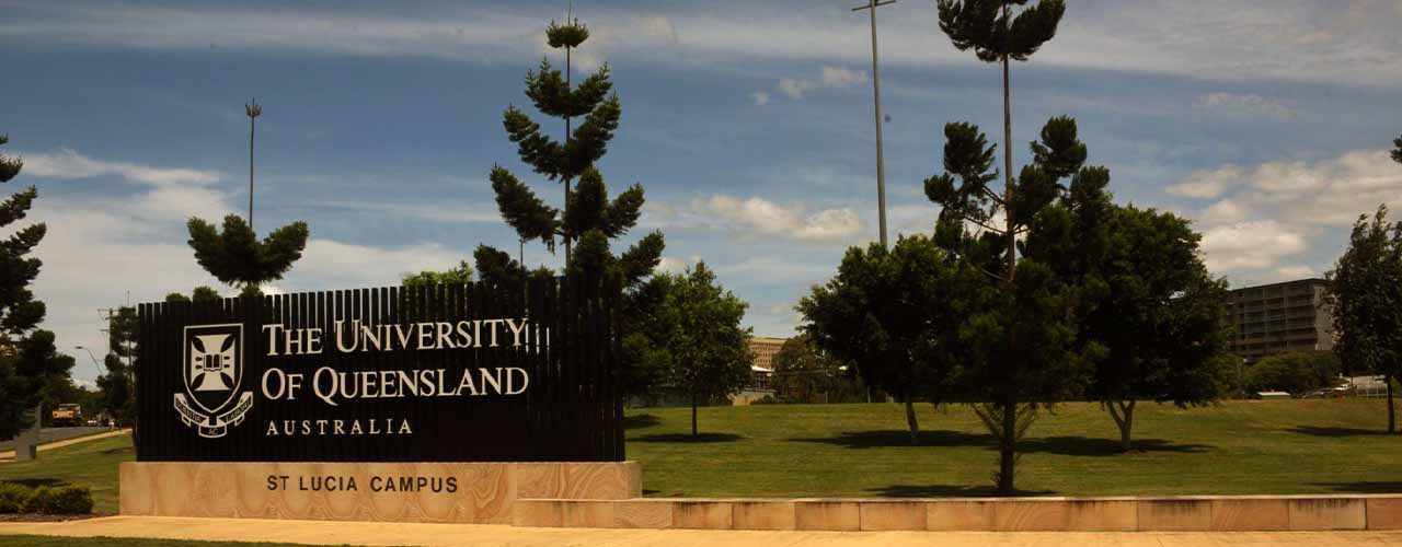 Entrance to the University of Queensland St Lucia Campus in western Brisbane